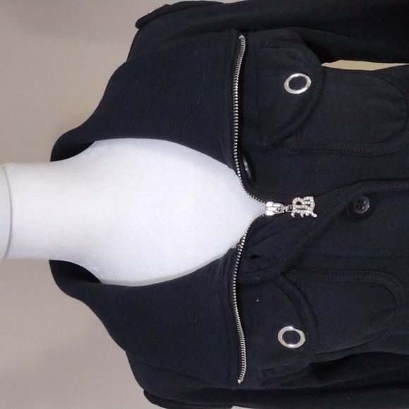 BCBG Black Jacket w/ Logo Detail - Picture 8 of 10